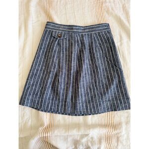 J.Crew Blue & White Striped Cotton Mini|Size 00